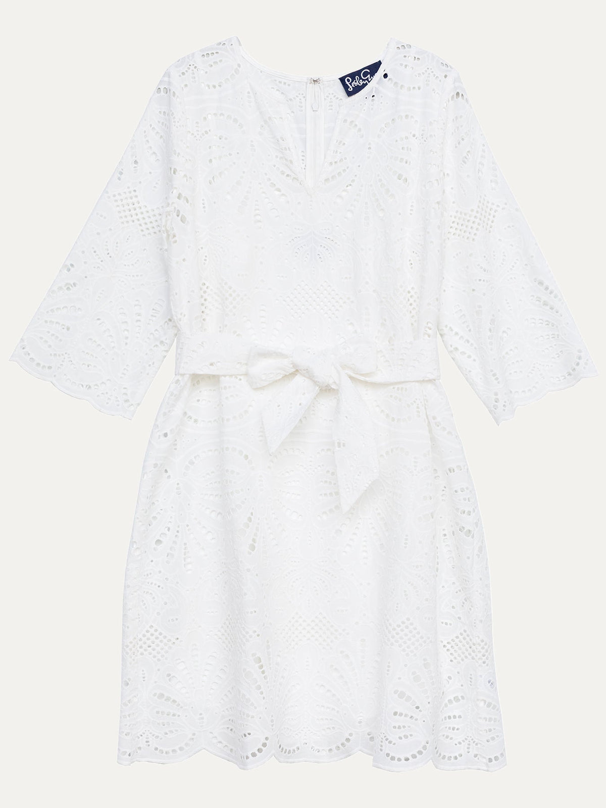 PENELOPE dress White Eyelet - Lesley Evers-cotton dress-dress-eyelet