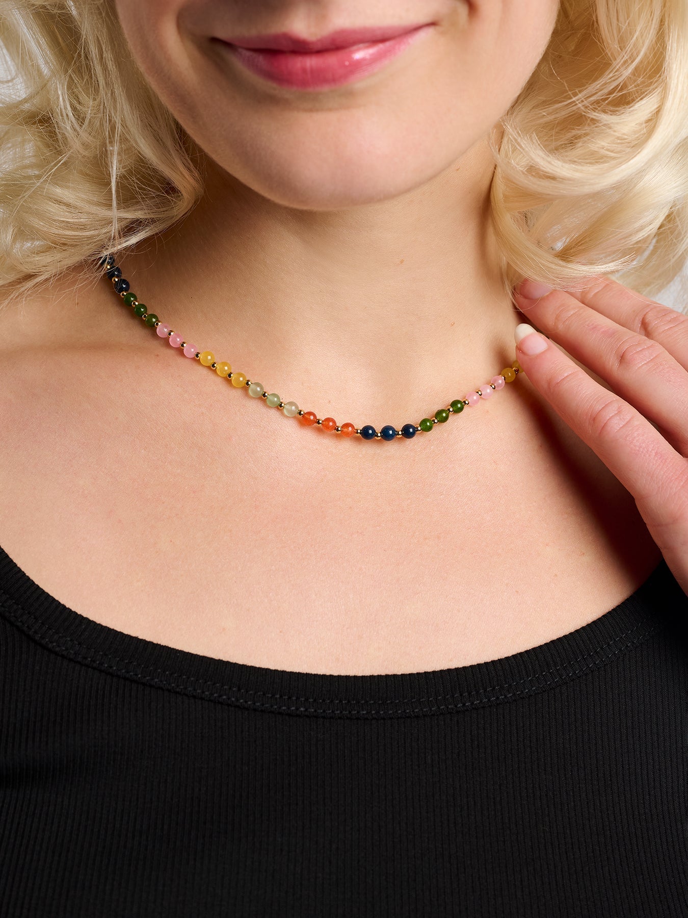 Petite Stone Necklace Posy - Lesley Evers - Accessories - accessory - new