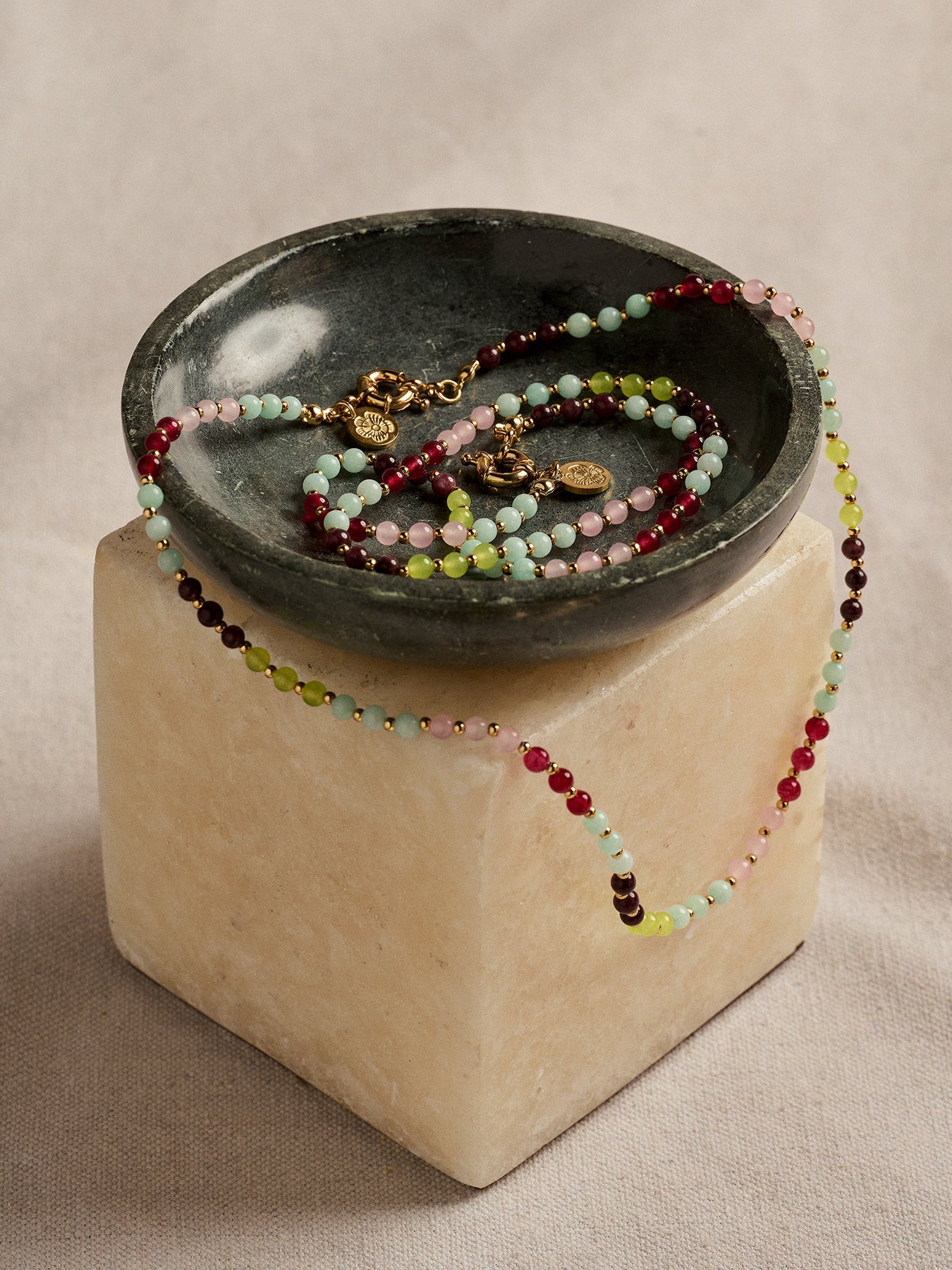 Petite Stone Necklace Verbena - Lesley Evers-Accessories-accessory-new