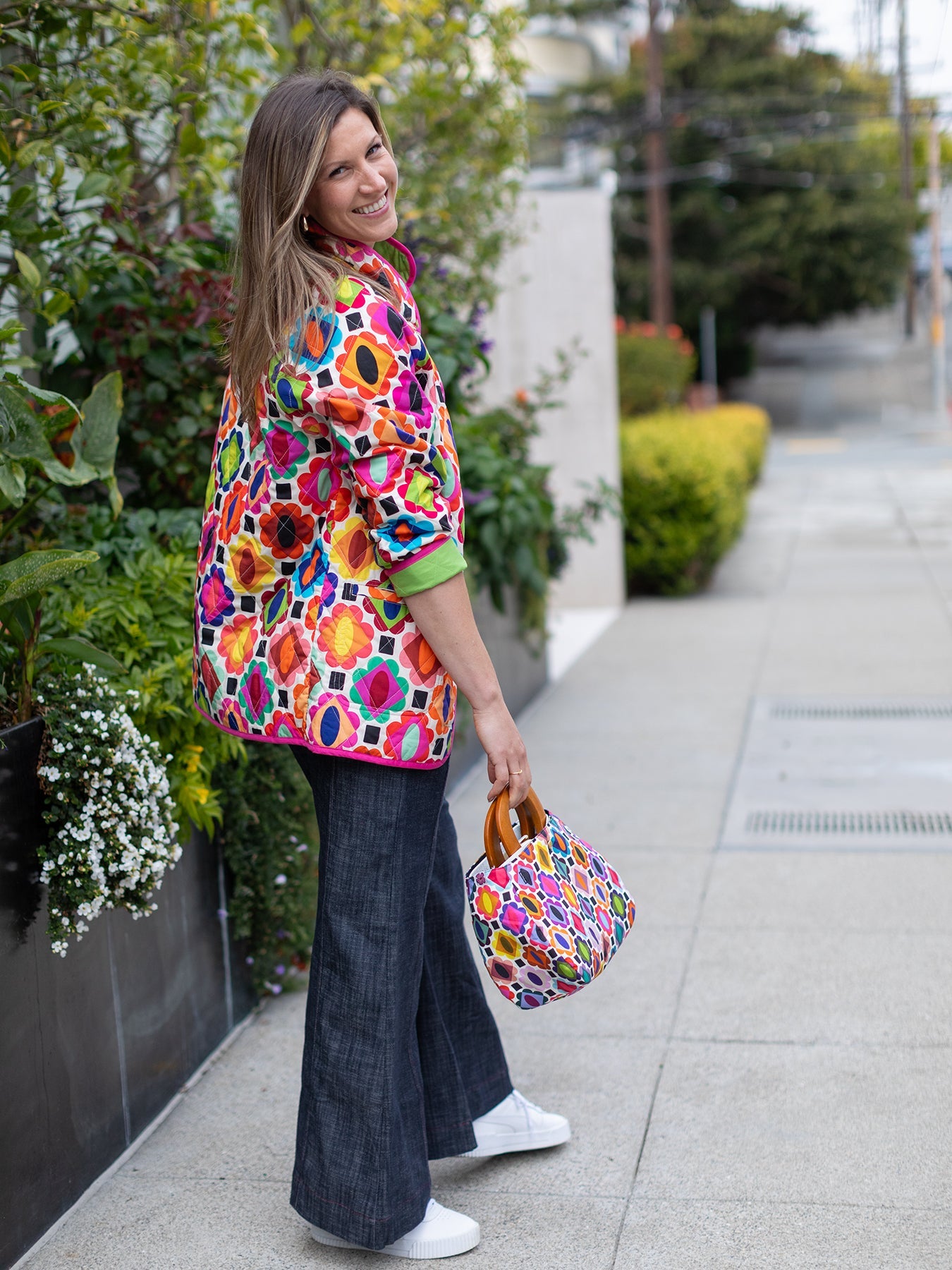 PETRA quilted coat Gems – Lesley Evers