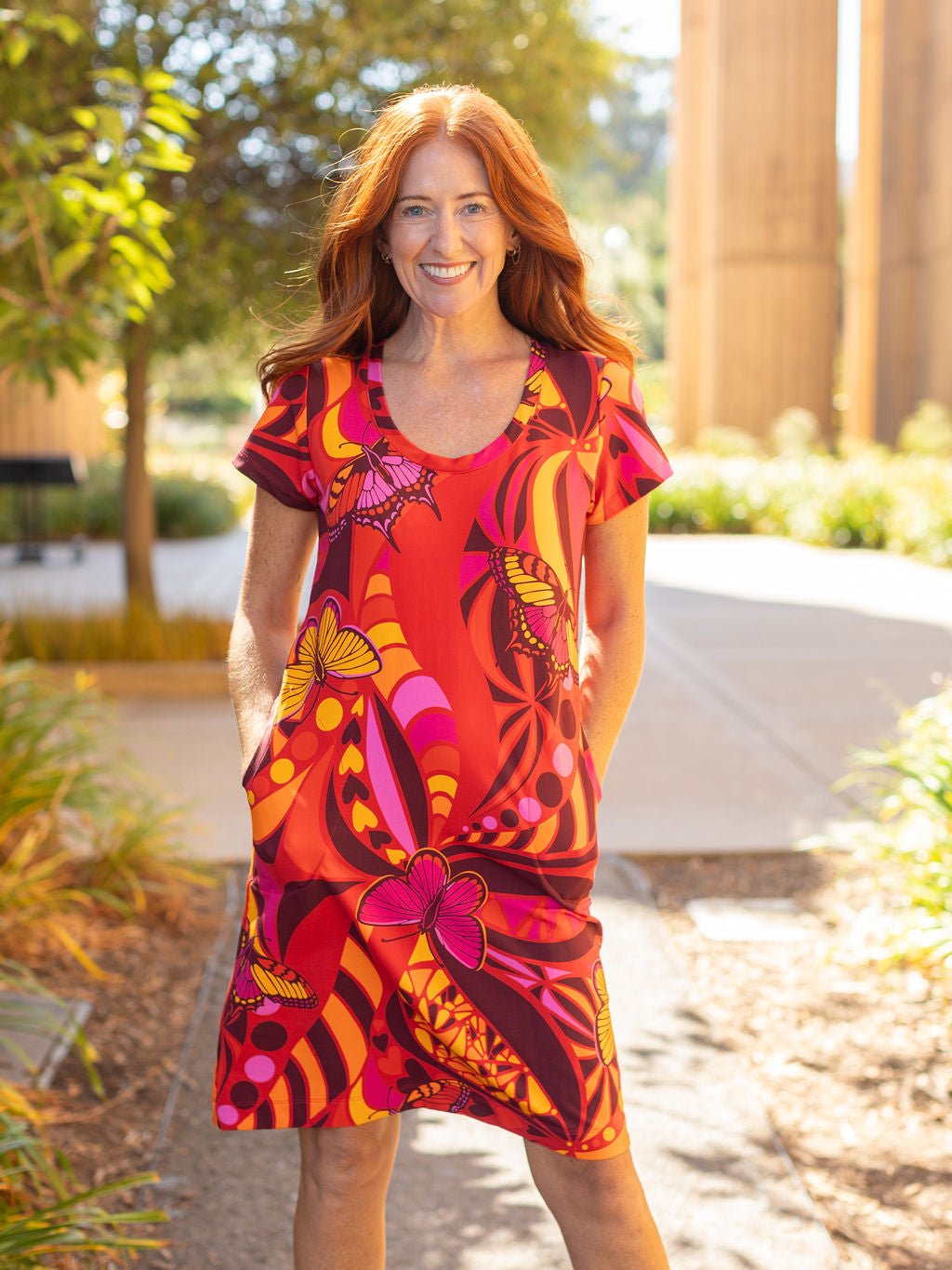 PHOEBE dress Serendipity Red – Lesley Evers