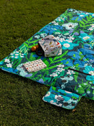 PICNIC BLANKET Garden Oasis Blue - Lesley Evers - beach - beach blanket - outdoor