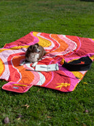 PICNIC BLANKET Pink Wave - Lesley Evers - beach - beach blanket - outdoor