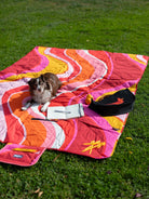 PICNIC BLANKET Pink Wave - Lesley Evers - beach - beach blanket - outdoor