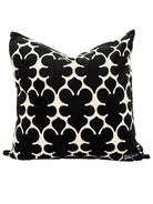 PILLOW SHAM Black Fleurette - Lesley Evers - 23 - HG200 - W2 - black and white - black fleurette