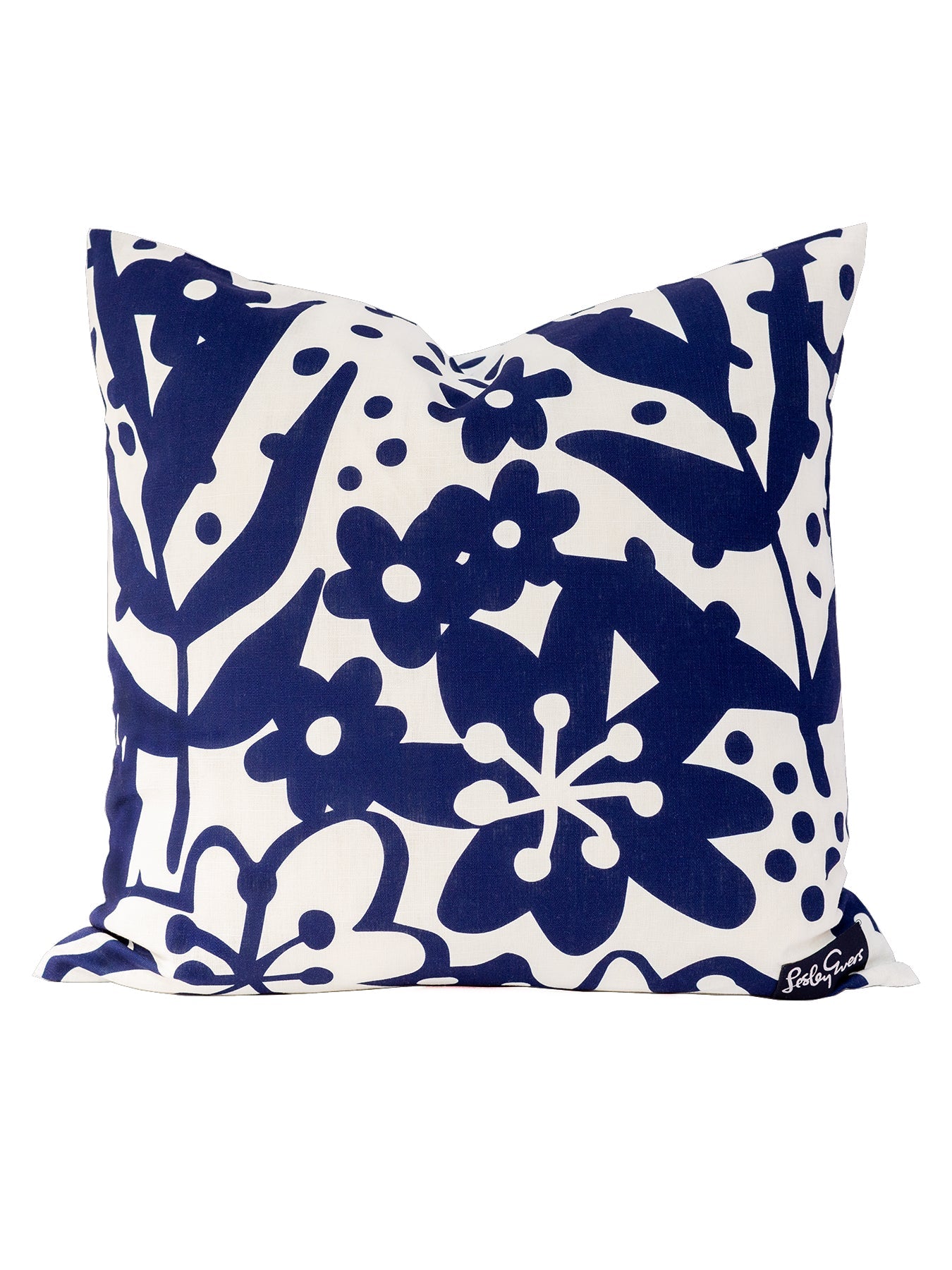 PILLOW SHAM Flower Buds Navy - Lesley Evers - flower buds navy - Home - home decor