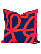 PILLOW SHAM Ribbon Navy and Pink - Lesley Evers - Giftable - Gifts - gifts under $50