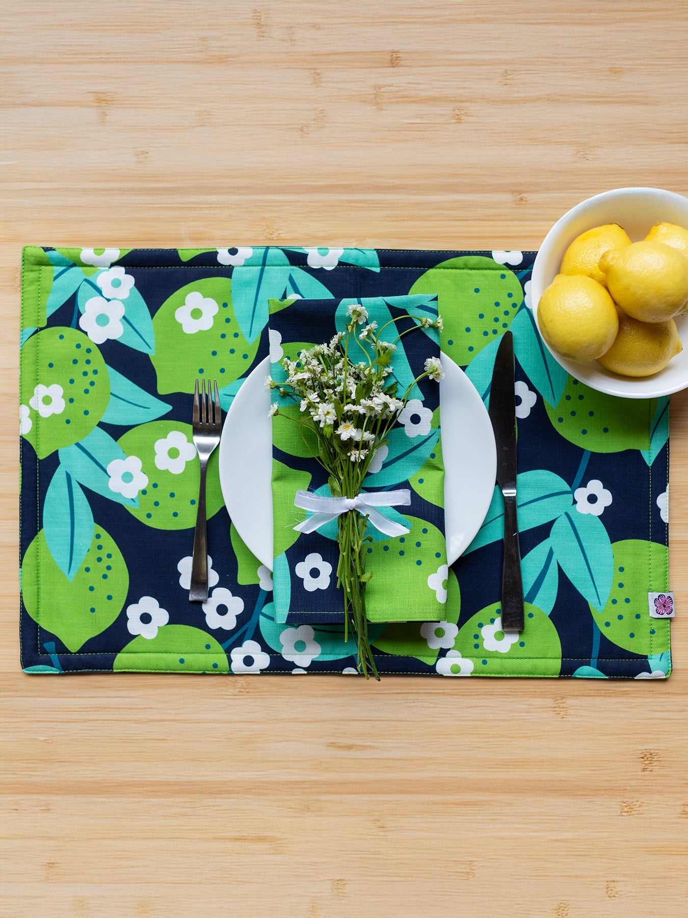 PLACEMATS set of 4 Limes - Lesley Evers - Giftable - gifts under $50 - gifts under $75