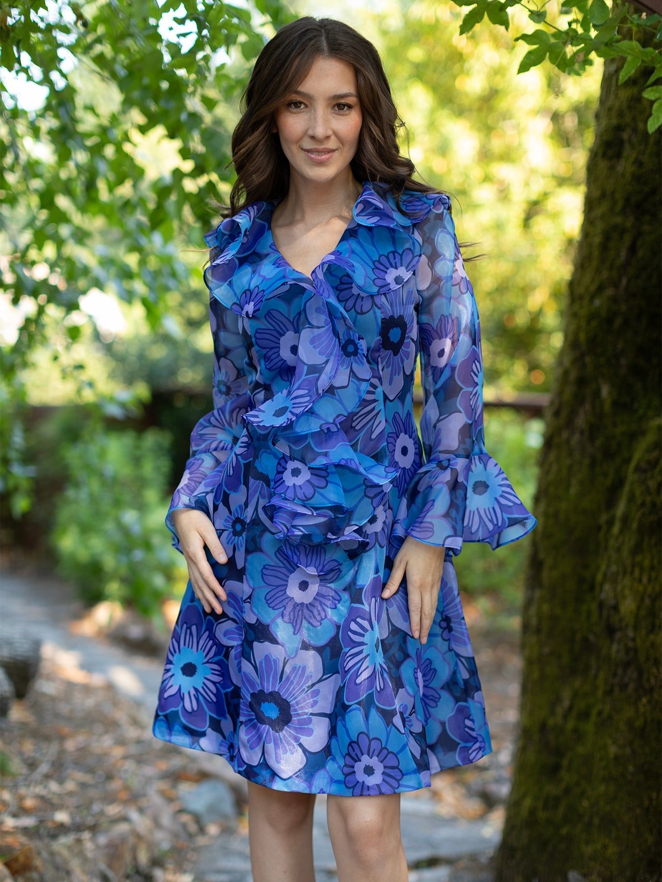 POPPY dress Camellia Blue – Lesley Evers
