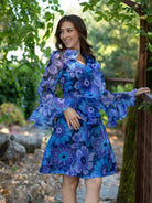 POPPY dress Camellia Blue - Lesley Evers - blue camellia - camellia blue - Dress