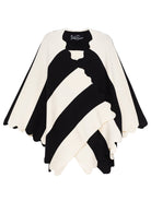 PORTIA cape Black and Ivory Stripe - Lesley Evers - Accessories - cape - cardigan