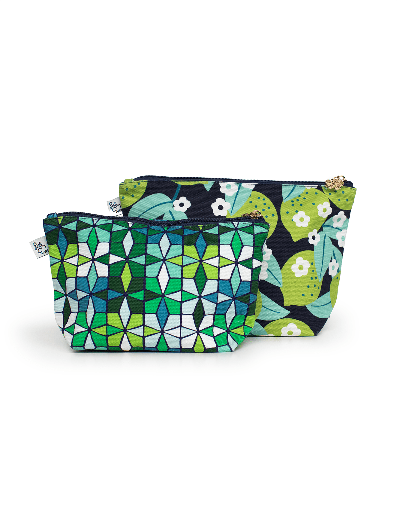 Pouch Set Limes & Mosaic - Lesley Evers - Accessories - Bonnie cover - garden party