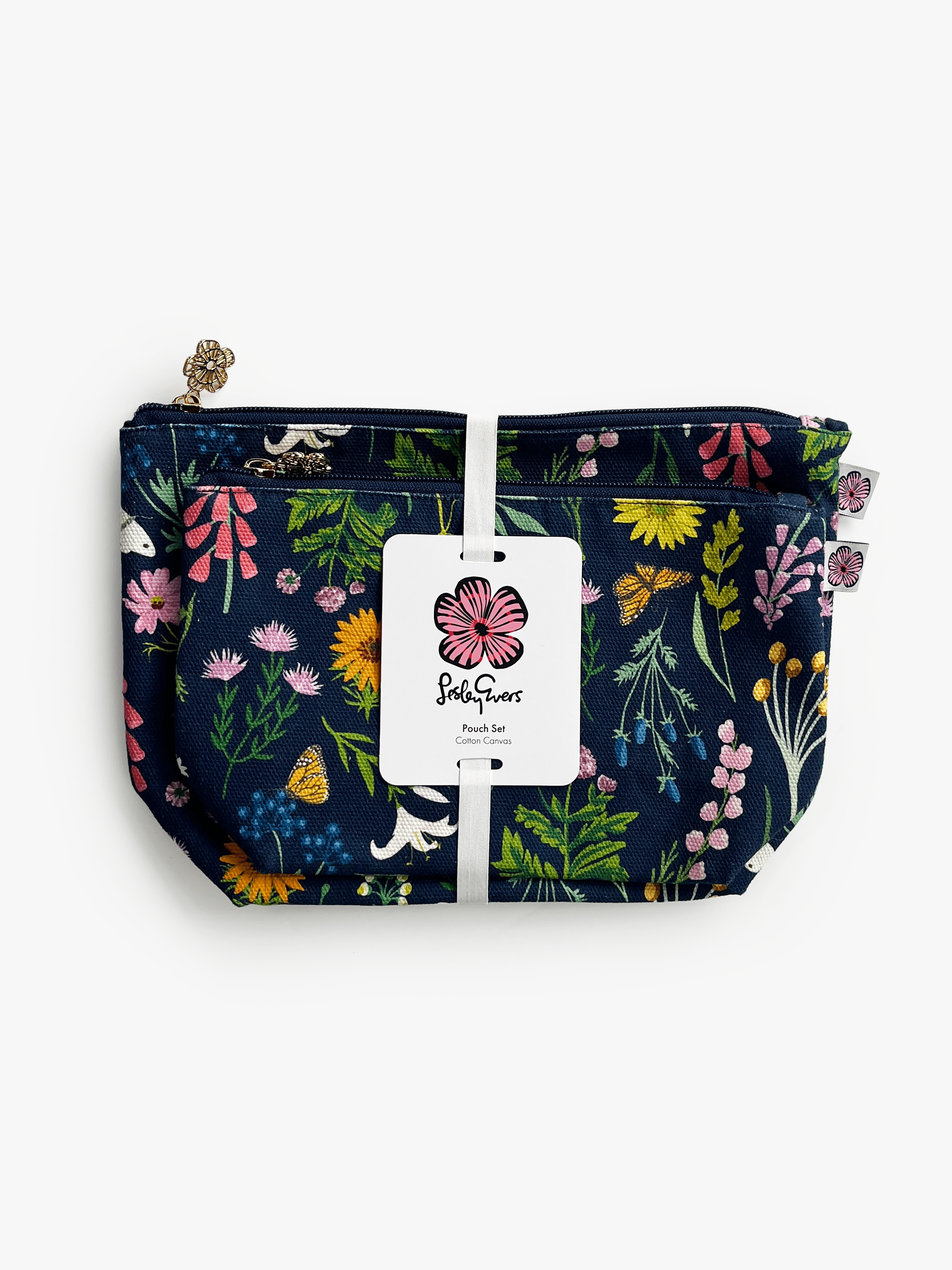 Pouch Set Prairie Posy - Lesley Evers - Accessories - Bonnie cover - garden party