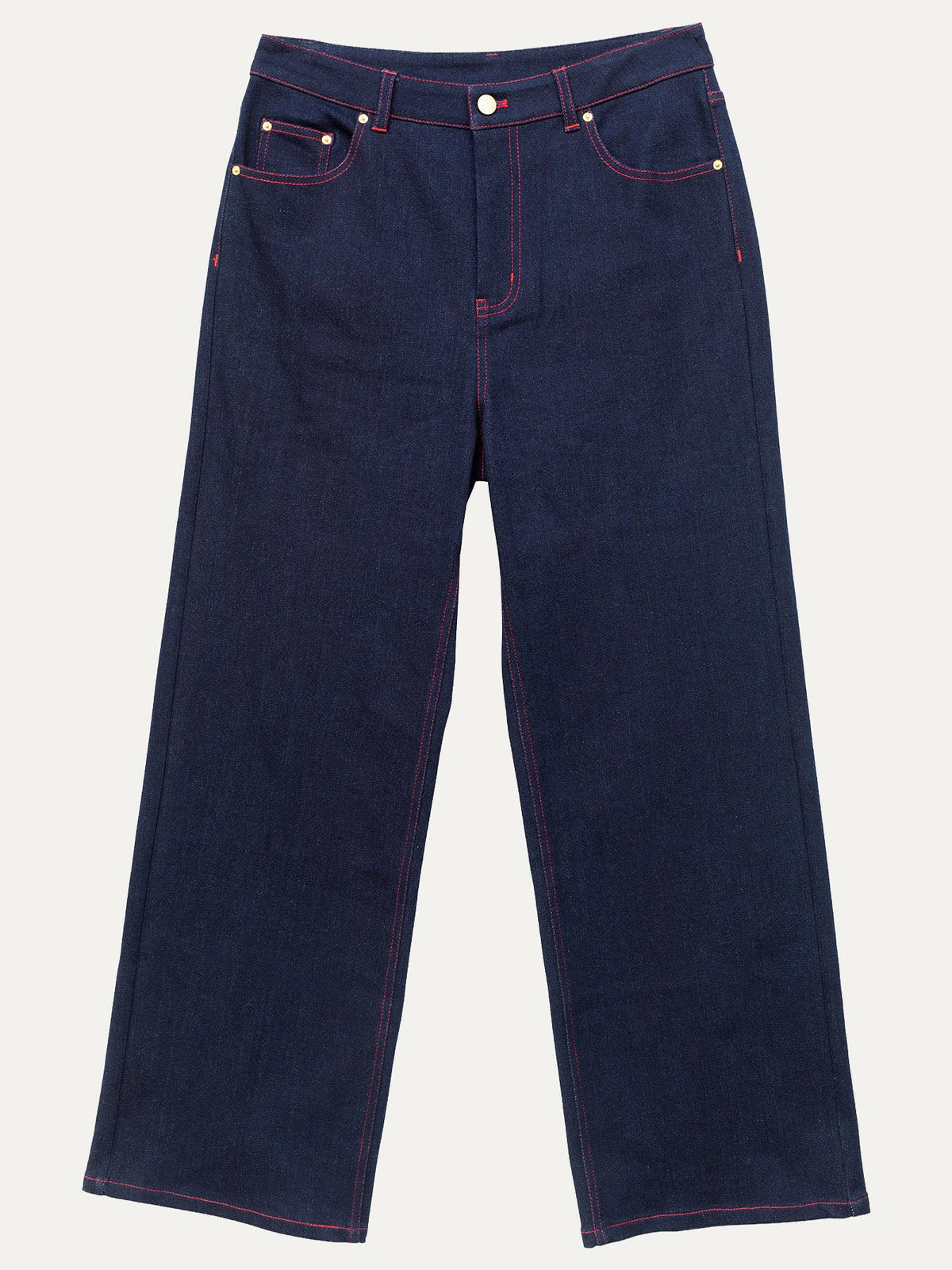 QUINN jeans Indigo Denim - Lesley Evers-blue pant-Bottoms-cotton pants