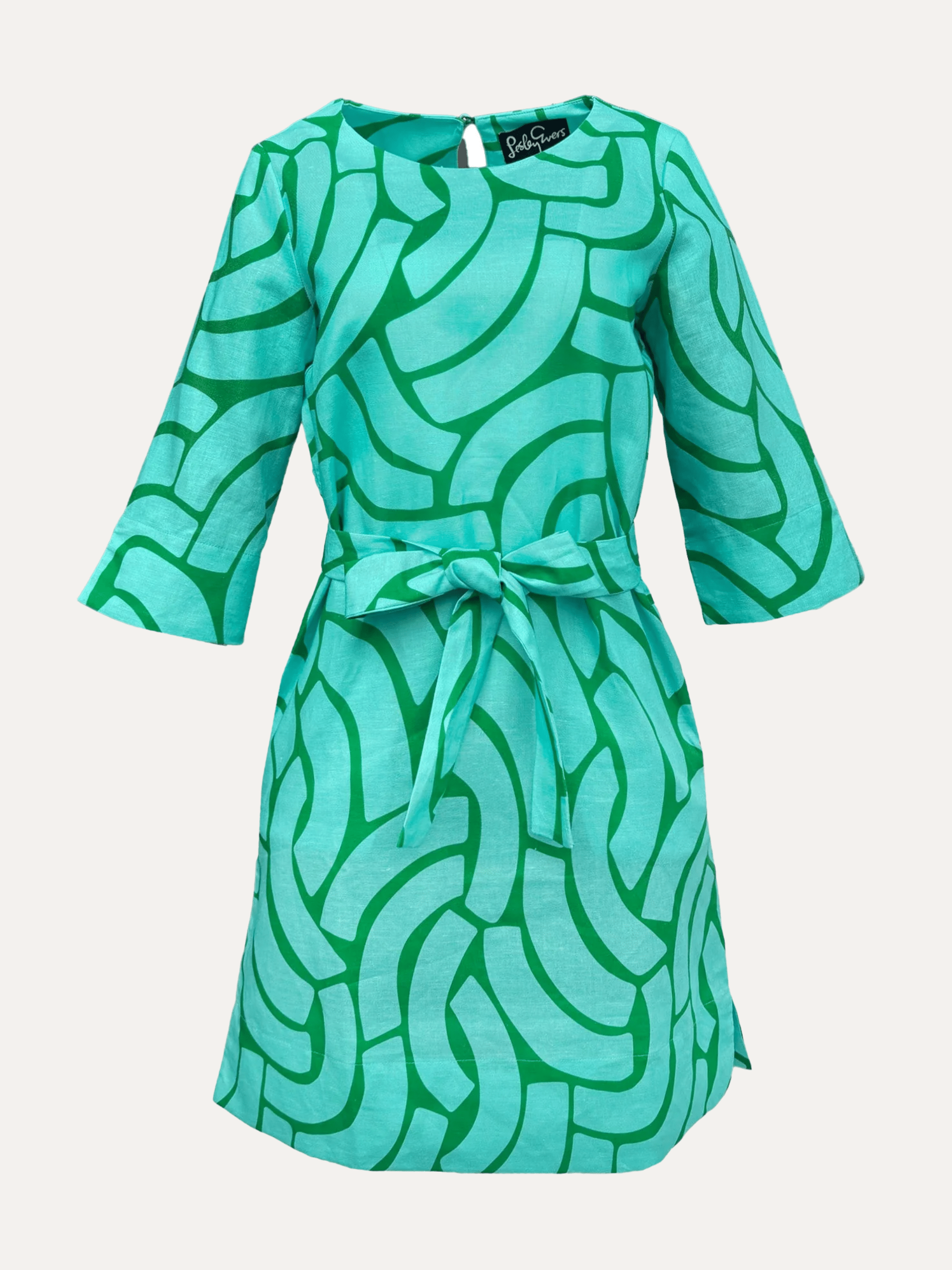 RACHEL dress Swoops Green - Lesley Evers-new-rachel-service_blocked