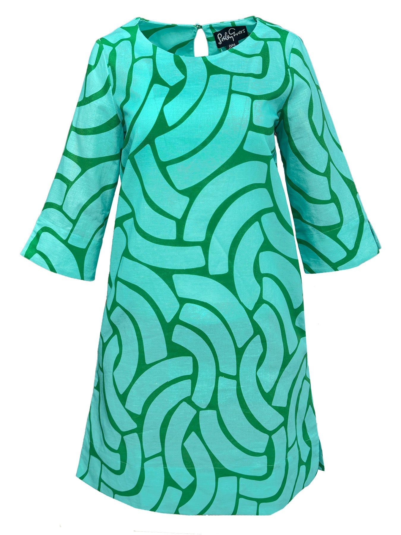 RACHEL dress Swoops Green - Lesley Evers - new - rachel - Shop