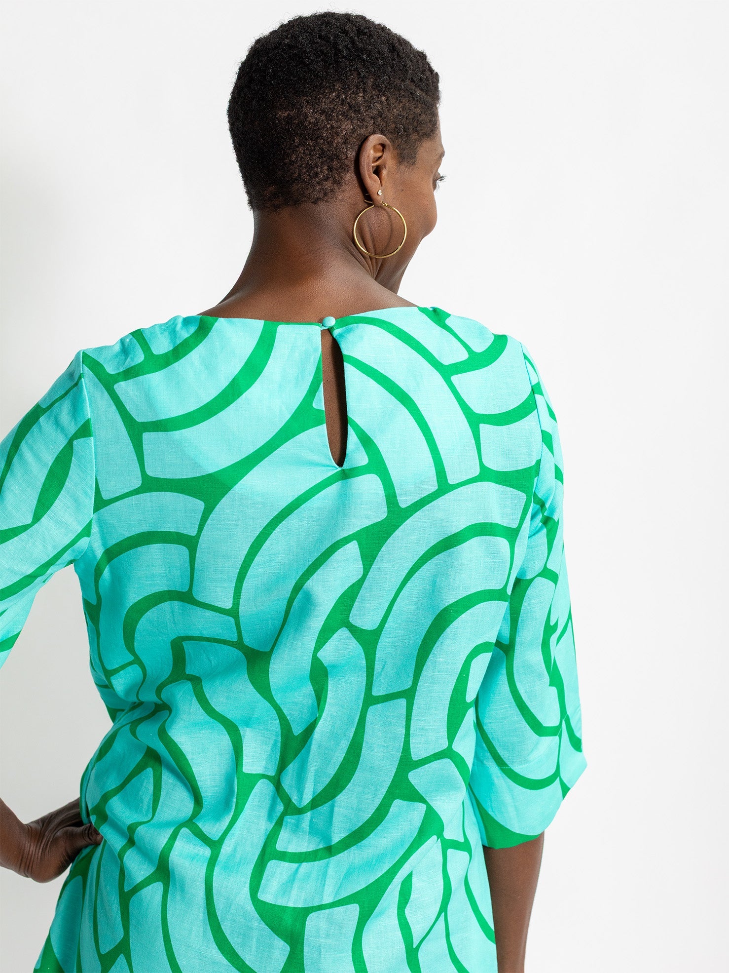 RACHEL dress Swoops Green - Lesley Evers - new - rachel - Shop