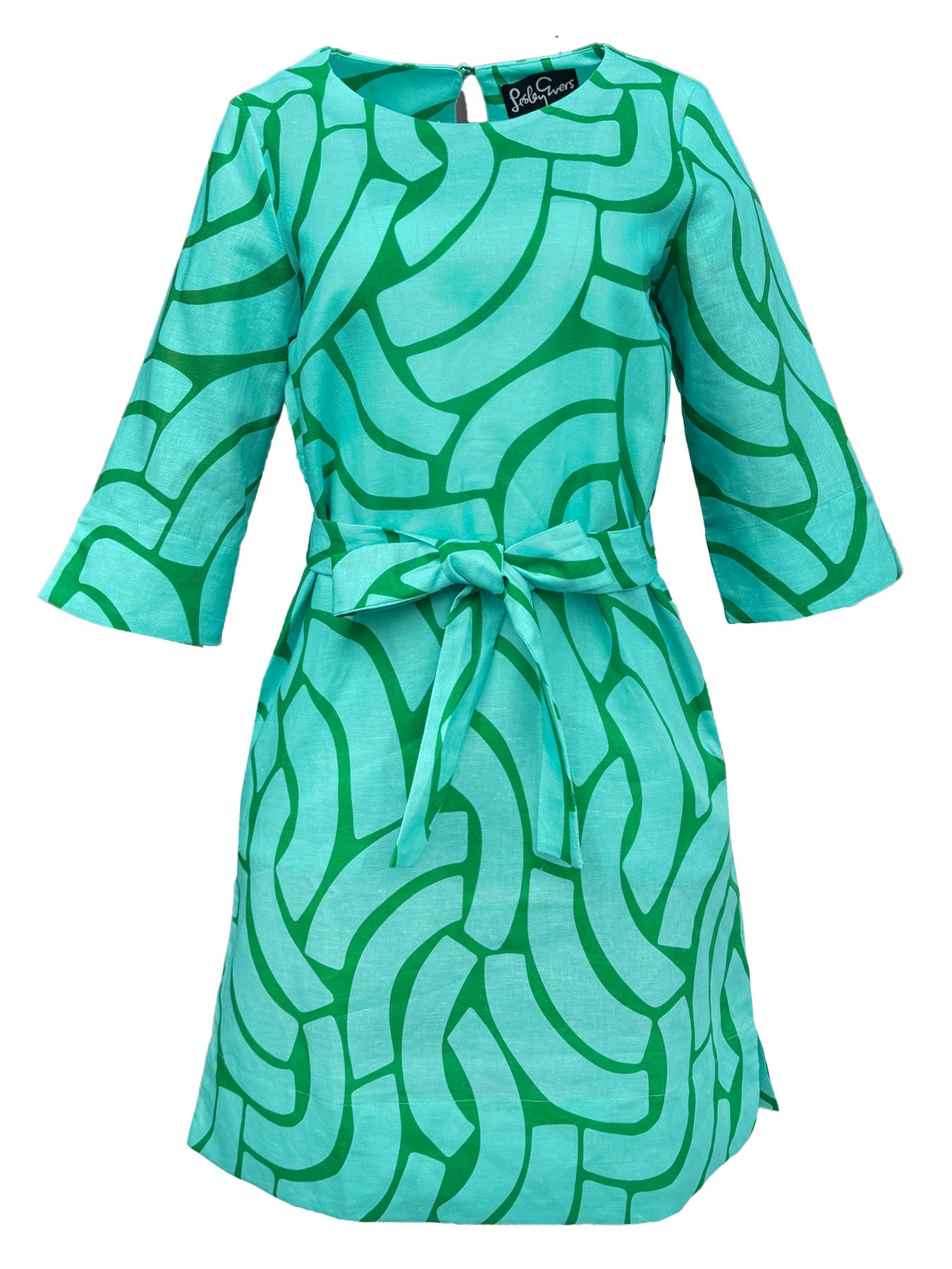 RACHEL dress Swoops Green - Lesley Evers - new - rachel - Shop
