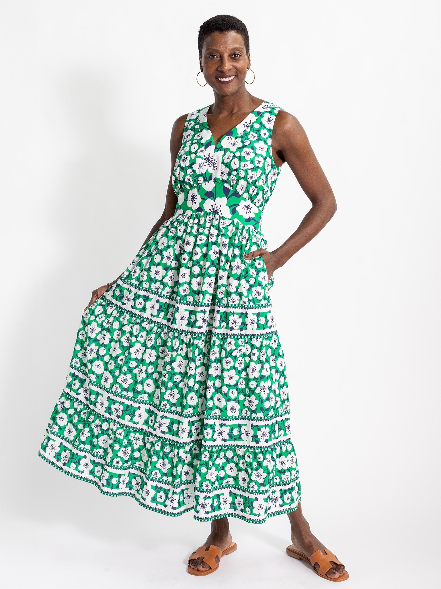 REBECCA dress Garden Wall Green – Lesley Evers