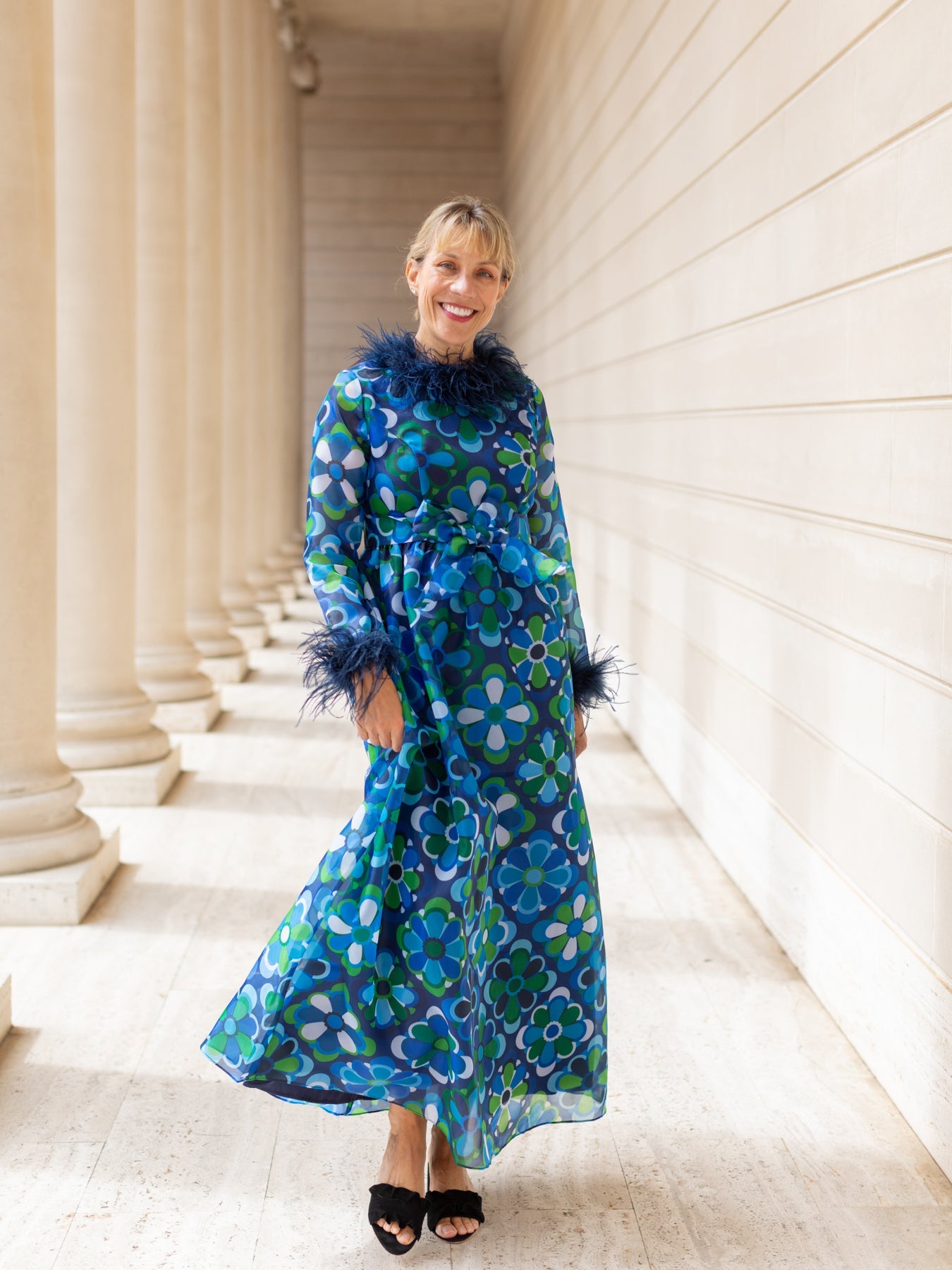 REGINA dress Jubilee Blue – Lesley Evers