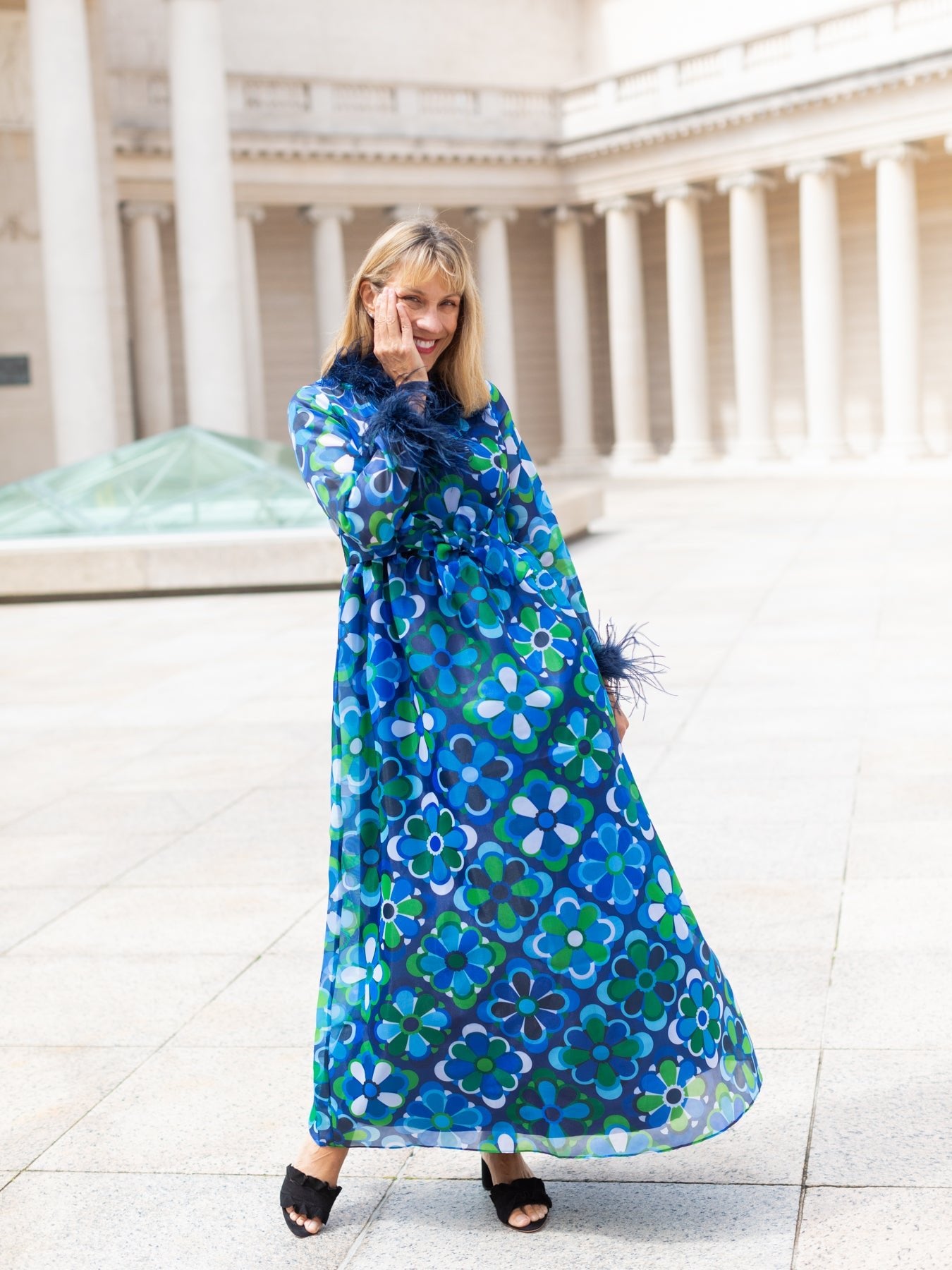 REGINA dress Jubilee Blue – Lesley Evers