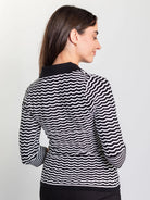 REMI knit top Black and White Scallop - Lesley Evers - knit - knitwear - Shop
