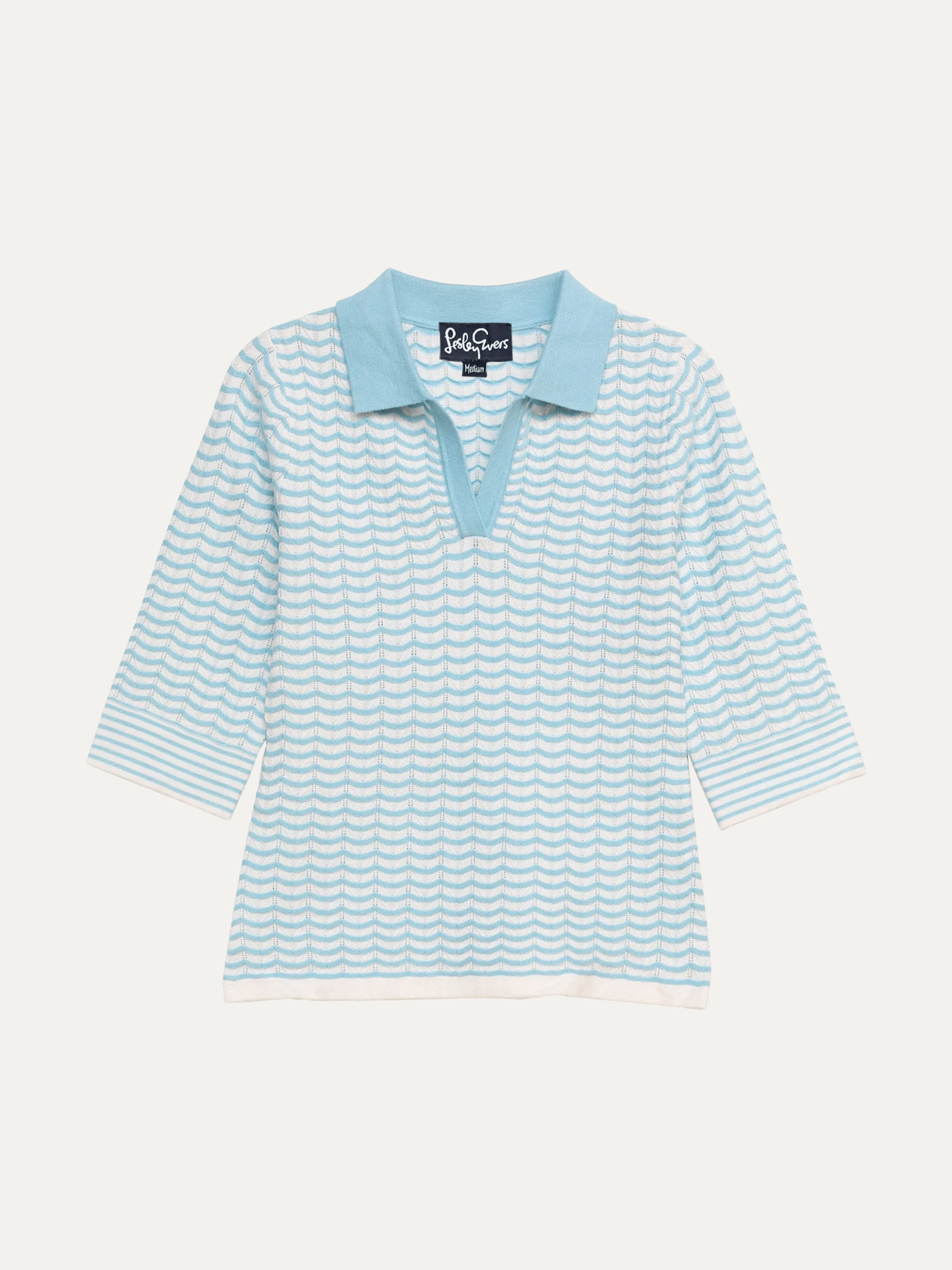 REMI knit top Light Blue - Lesley Evers-knit-knitwear-new