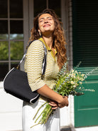 REMI knit top Olive and Ivory Scallop - Lesley Evers - knit - knitwear - Shop