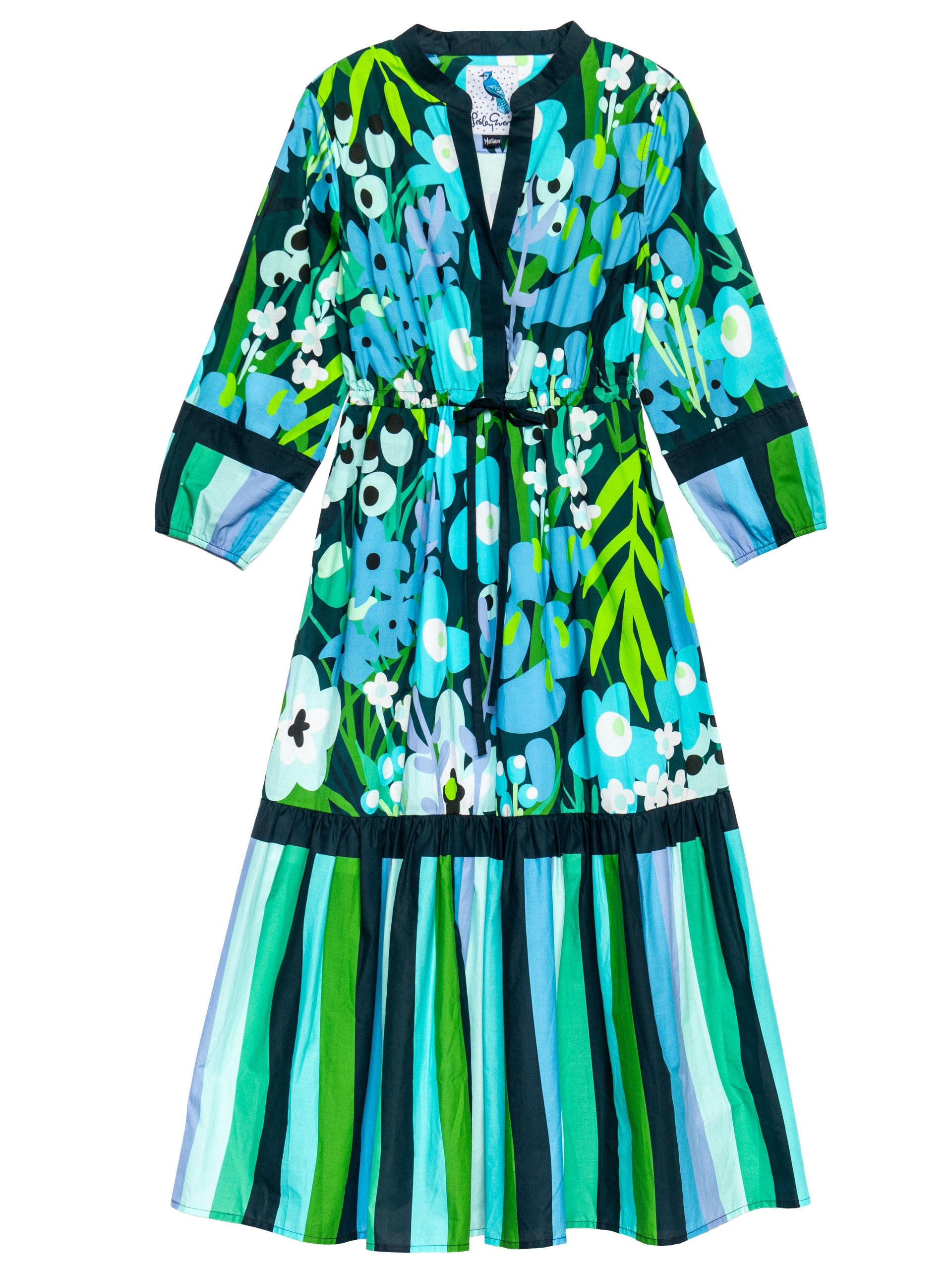 green emerald velvet dress RENE dress Garden Oasis Blue