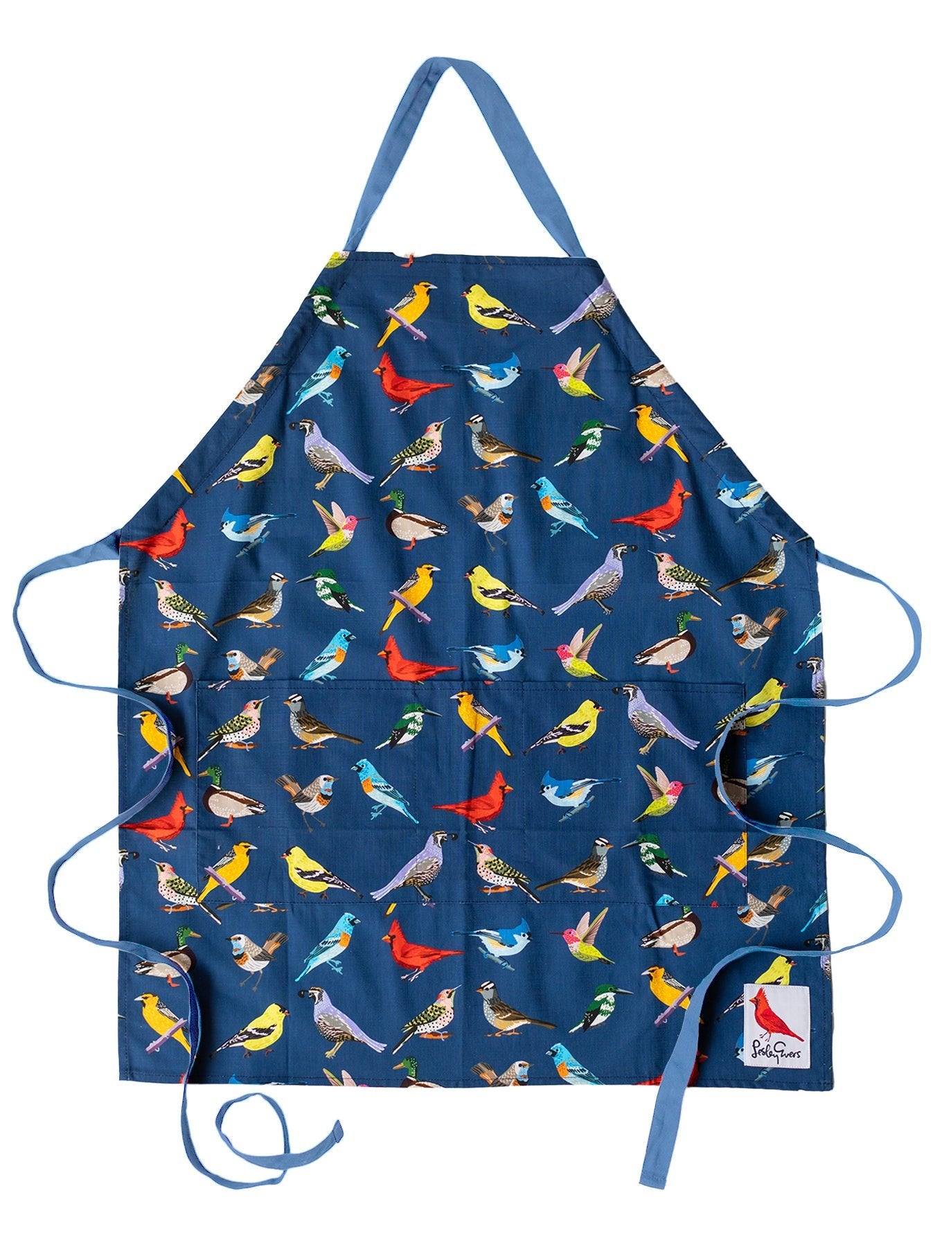 RENNIE apron Birds Navy – Lesley Evers