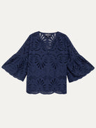 ROSALIE blouse Navy Eyelet - Lesley Evers-new-service_blocked-Shop