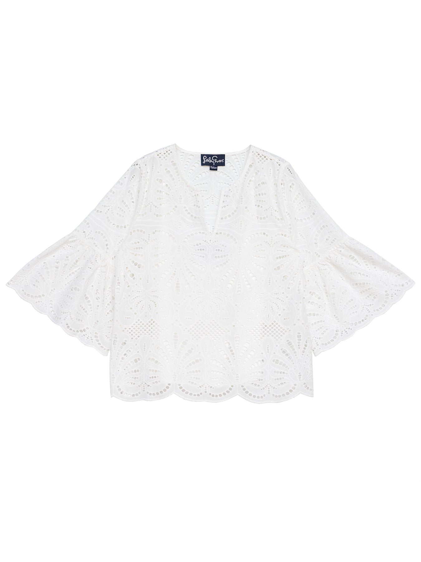 ROSALIE blouse White Eyelet – Lesley Evers