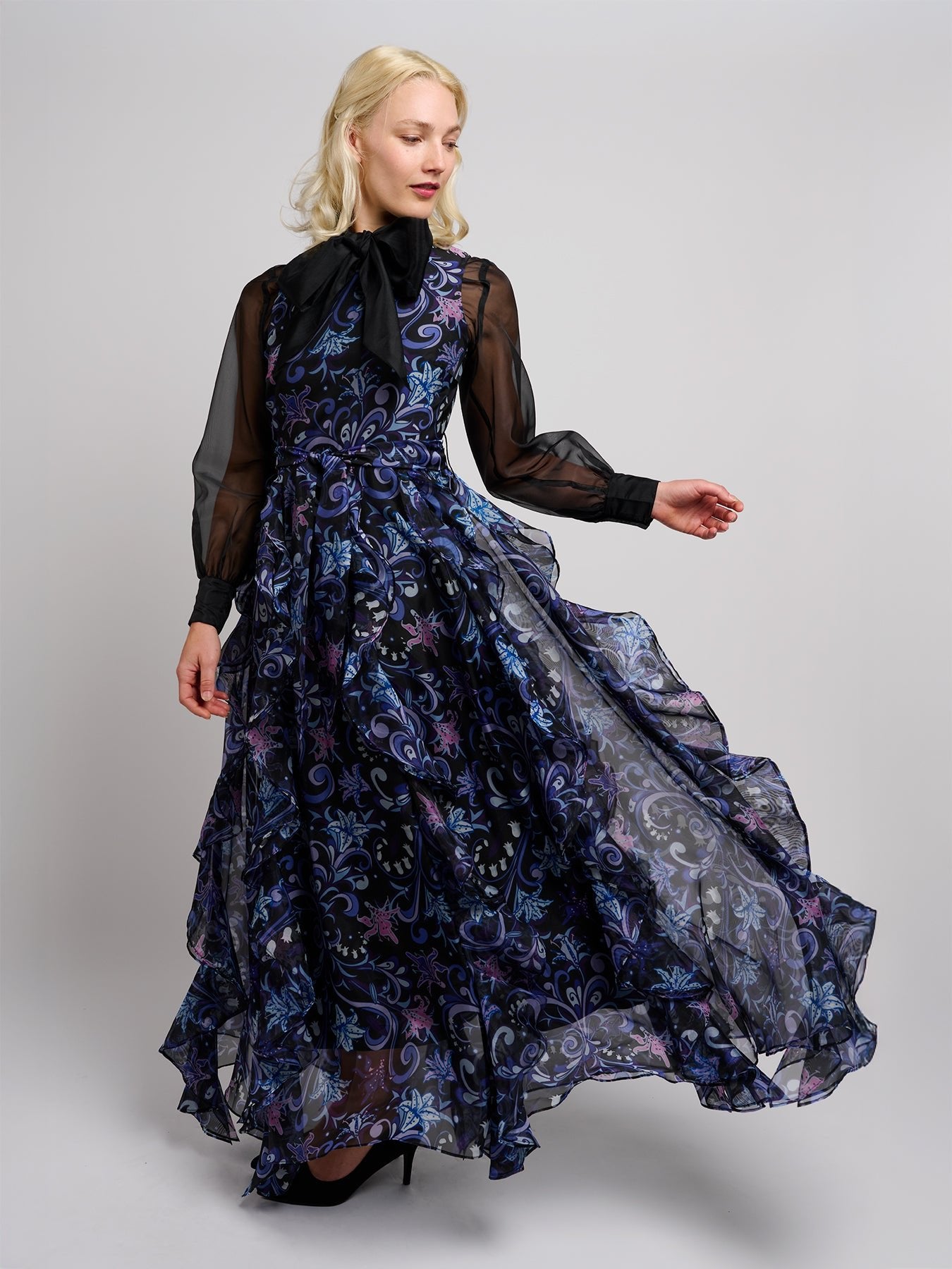 ROSALIND dress Lily Bouquet Purple - Lesley Evers - Dress - formal - Shop