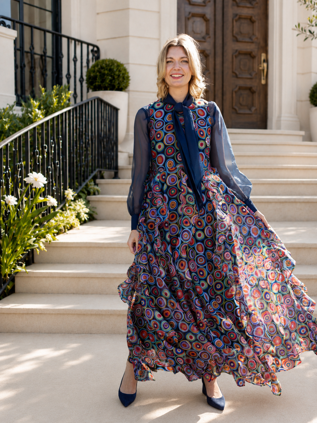 ROSALIND dress Pismo Multi - Lesley Evers-Dress-formal-gown