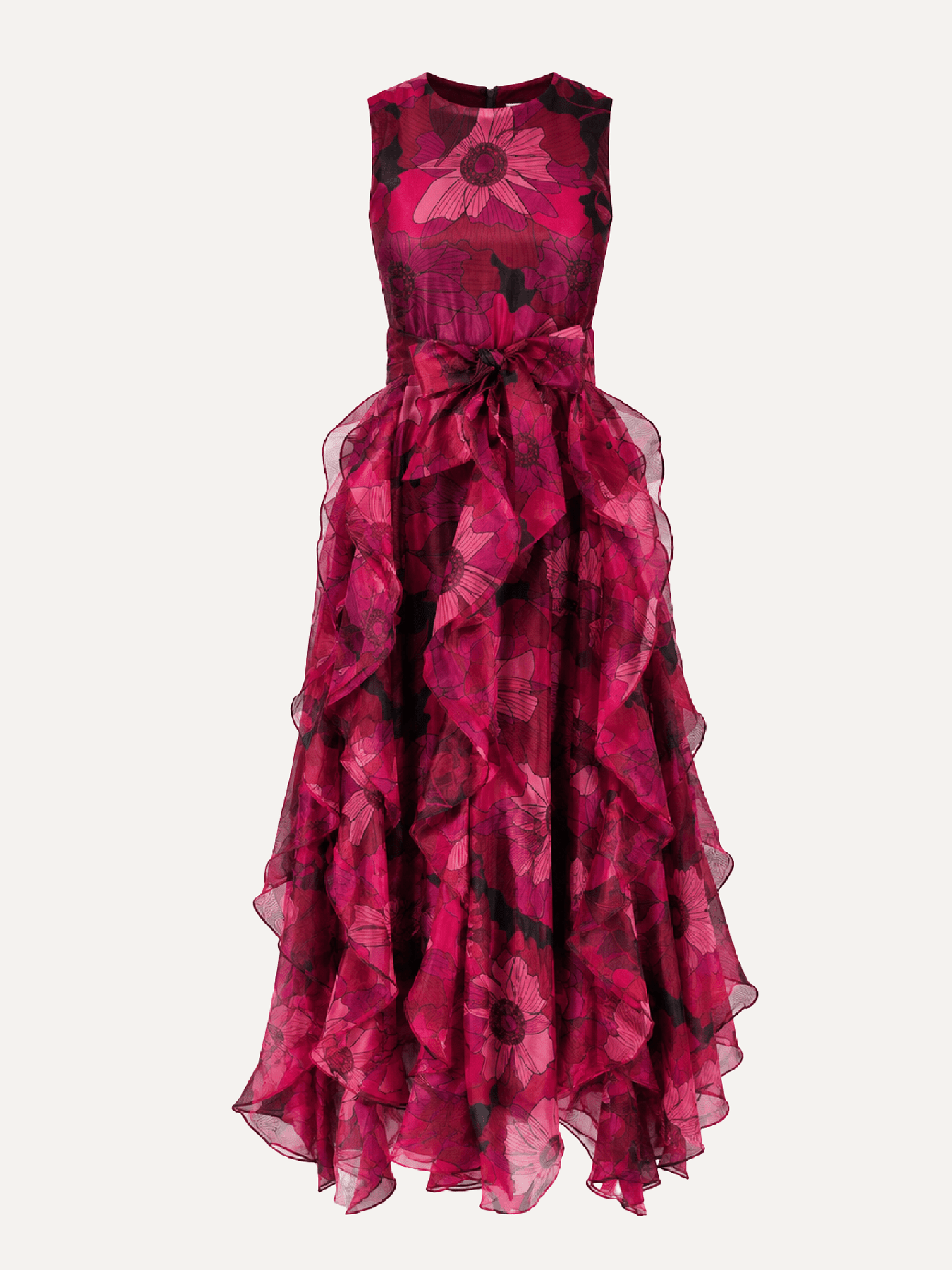ROSALIND dress Wild Bloom Magenta - Lesley Evers-Dress-formal-gown