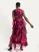 ROSALIND dress Wild Bloom Magenta - Lesley Evers-Dress-formal-gown