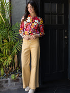 ROXANNE pant Khaki - Lesley Evers - denim pant - pant - Roxanne