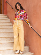 ROXANNE pant Khaki - Lesley Evers - denim pant - pant - Roxanne