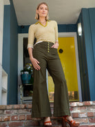 ROXANNE pant Olive - Lesley Evers - denim pant - pant - Roxanne