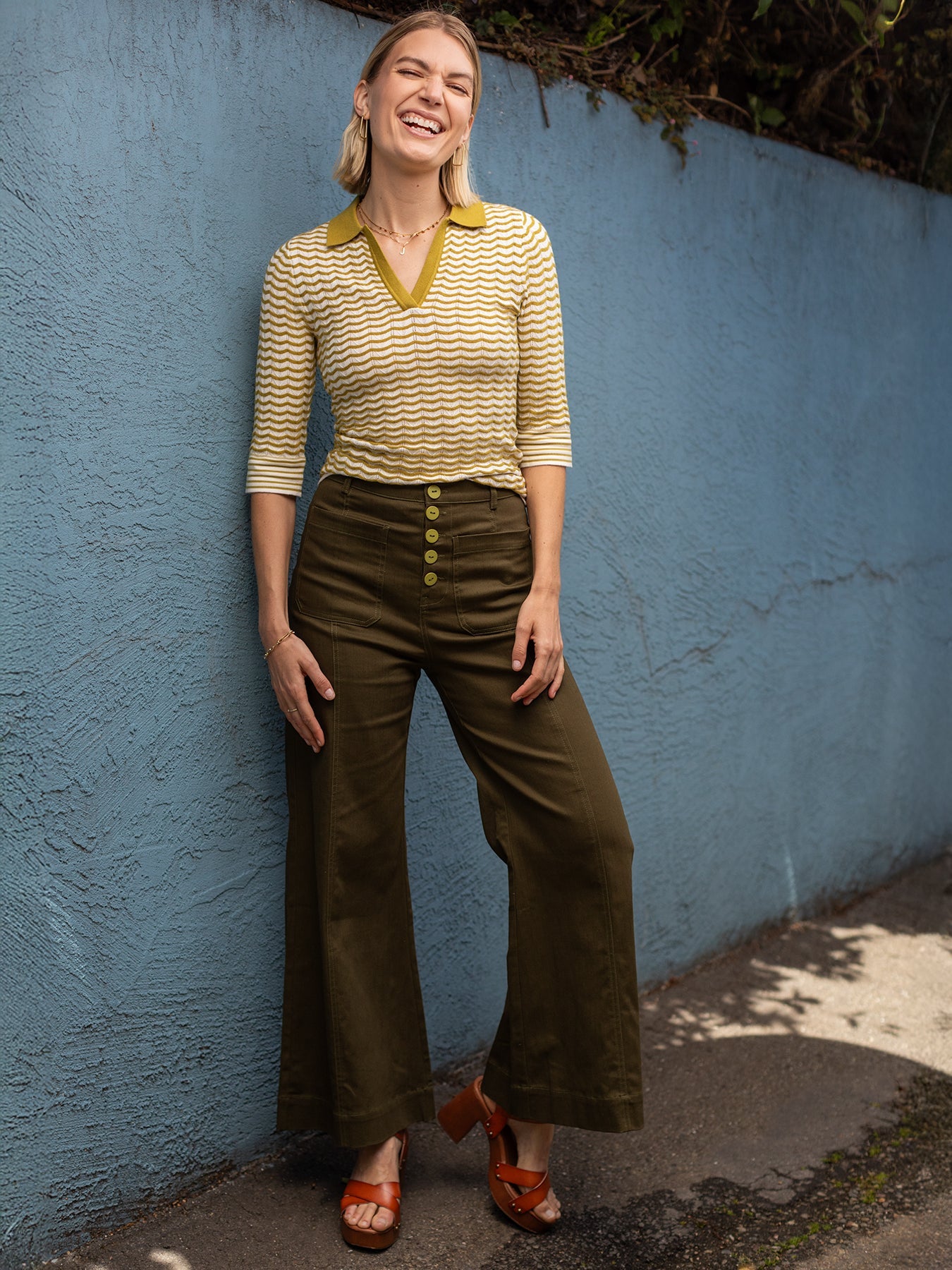 ROXANNE pant Olive – Lesley Evers