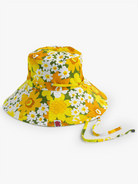 SADIE sun hat Flower Power Yellow - Lesley Evers - Best Seller - Blue - blue hat