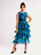 SASHA dress Bonanza Blue - Lesley Evers-bonanza blue-Dress-gown