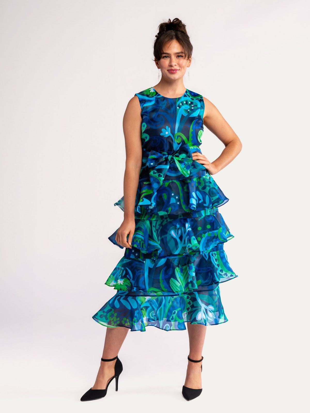 SASHA dress Bonanza Blue - Lesley Evers-bonanza blue-Dress-gown