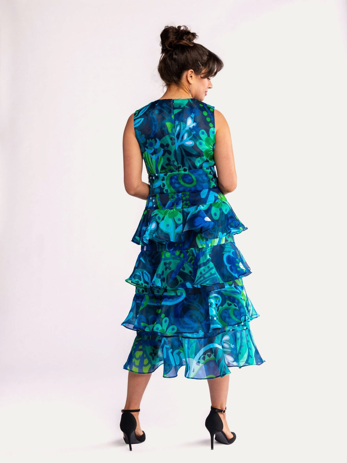 SASHA dress Bonanza Blue - Lesley Evers-bonanza blue-Dress-gown