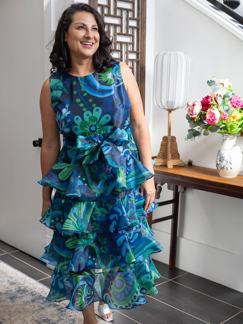 SASHA dress Bonanza Blue – Lesley Evers