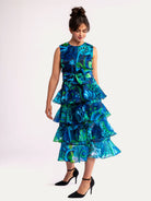 SASHA dress Bonanza Blue - Lesley Evers-bonanza blue-Dress-gown