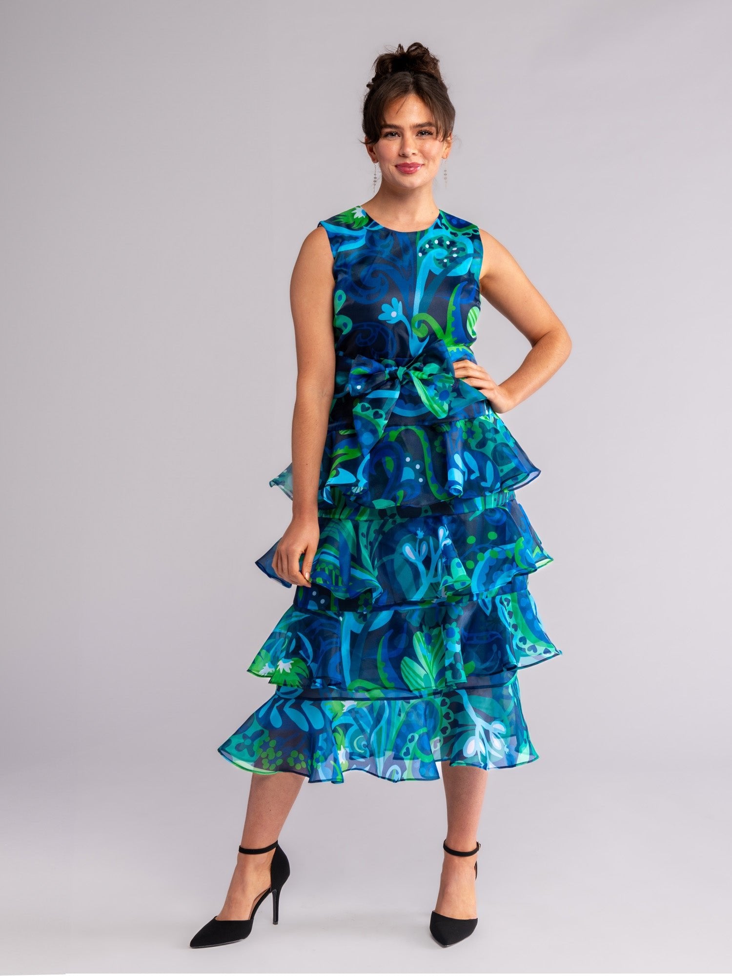 SASHA dress Bonanza Blue - Lesley Evers-Dress-Shop-Shop/All Products
