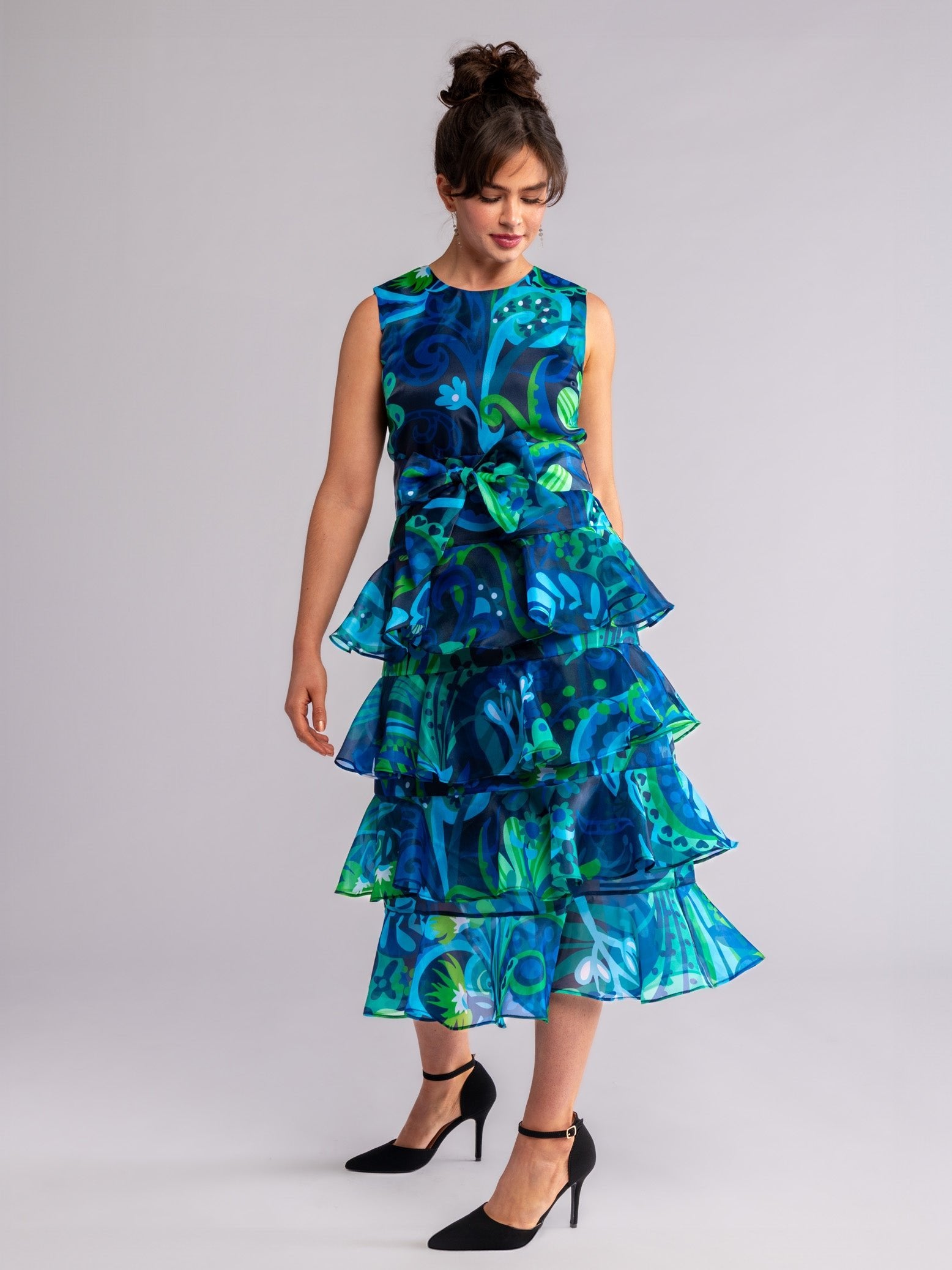 SASHA dress Bonanza Blue - Lesley Evers-Dress-Shop-Shop/All Products