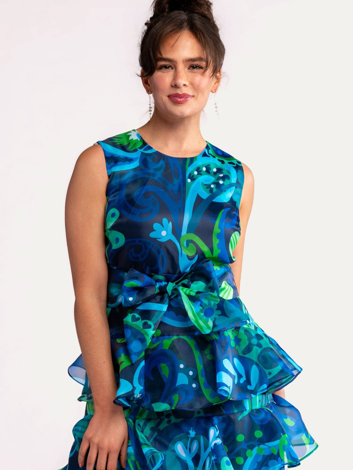 SASHA dress Bonanza Blue - Lesley Evers-bonanza blue-Dress-gown