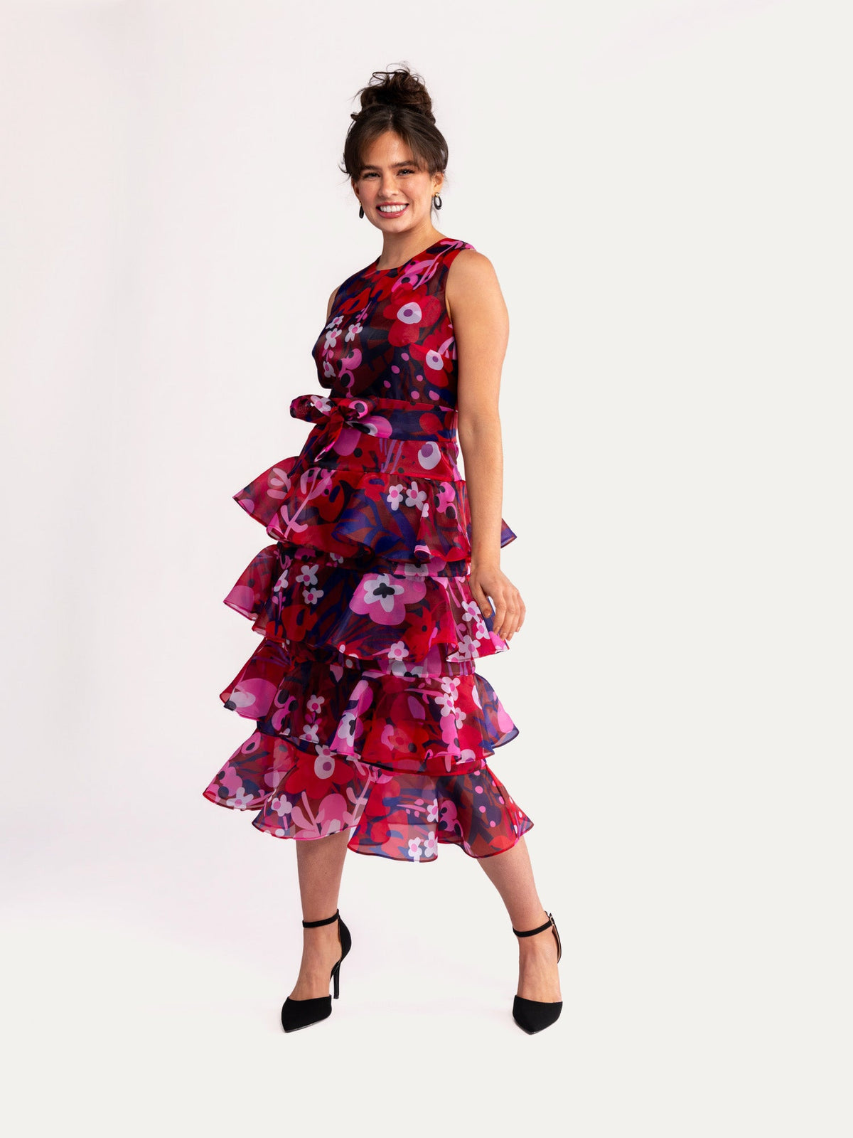 SASHA dress Garden Oasis Pink - Lesley Evers-Dress-garden oasis pink-gown